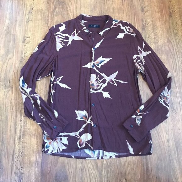 All Saints Tops - All Saints silk Button up